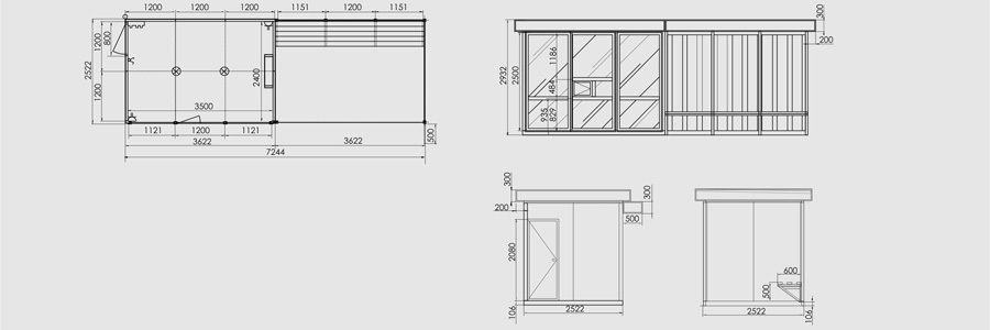Остановочный павильон чертеж